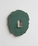 „Grnes Fragment”,2015, 27.8 x 25 x 2.3cm, plastic, brass, color, multiple 5