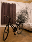 „Fahradskulptur”, 2010, 250x200x25cm, bicycle, metal wire